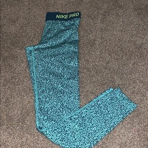 Blue Nike Pro leggings